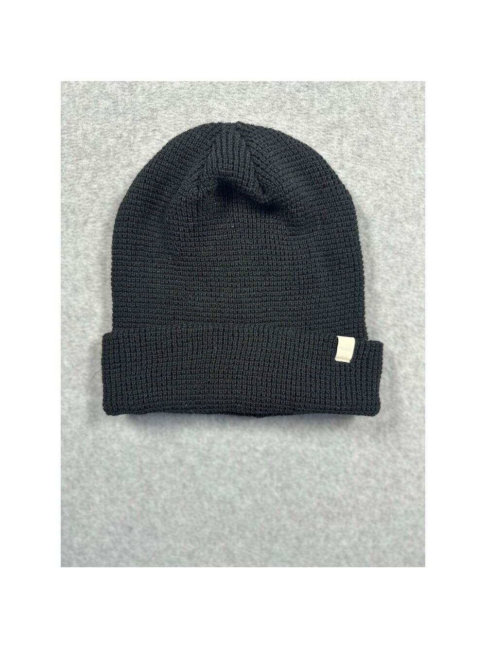 Vuori Alpine Waffle Beanie Hat Unisex One Size Black Pull On Winterwear